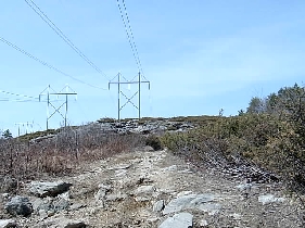 The start of the hike is rather daunting, looking up hill from the Cathance Road